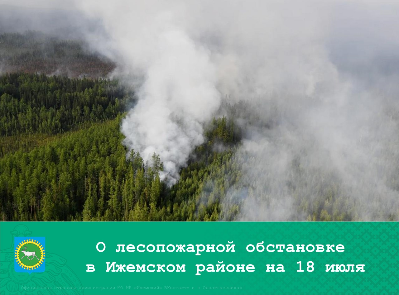 О лесопожарной обстановке в Ижемском районе на 18 июля.